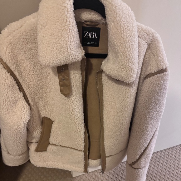 Zara Sherpa Teddy Bear Jacket - Picture 2 of 6